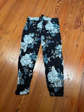 PJ Salvage lounge pants with Blue Blooms